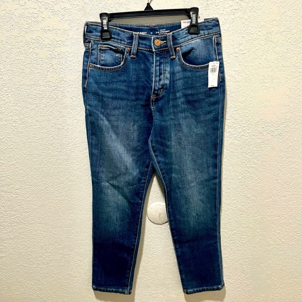 Old Navy NWT Medium Wash O.G. Straight High Rise Button Fly Jeans